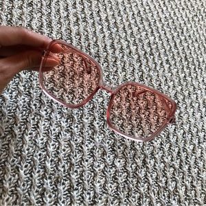 Pink oversized sunglasses